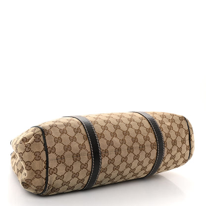 Gucci Monogram New Ladies Web Tote Dark Brown 4 of 9