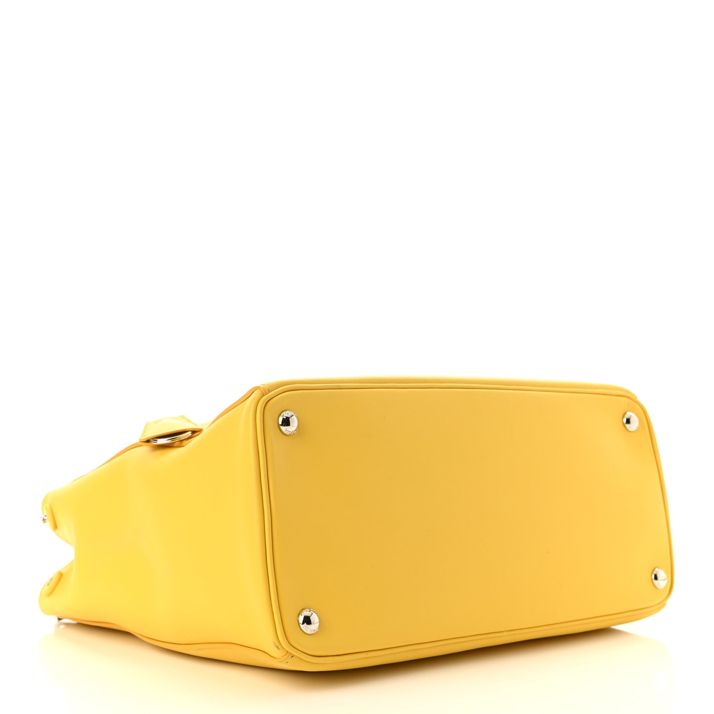 City Calf Medium Galleria Double Zip Tote Yellow