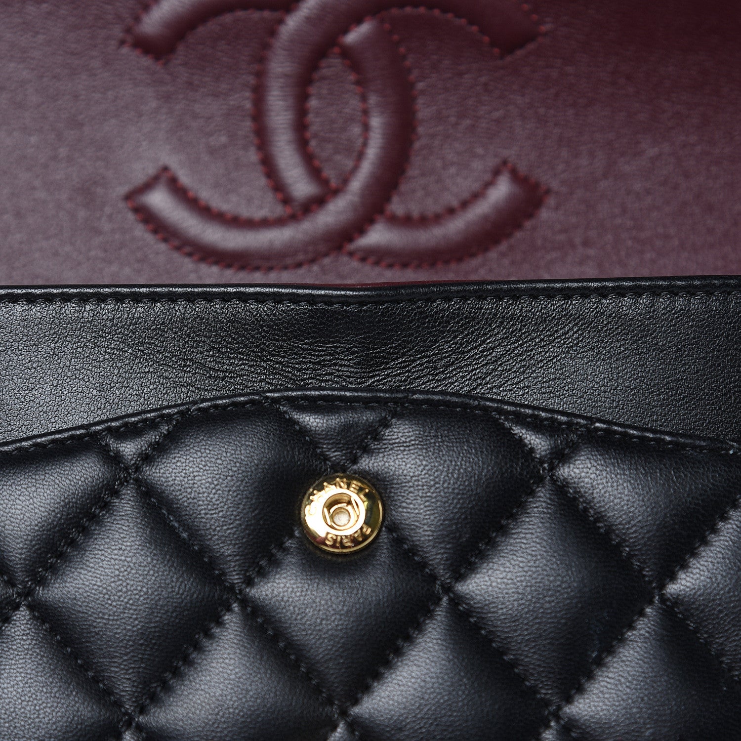 Chanel Lambskin Quilted Medium Double Flap Black 9 of 15