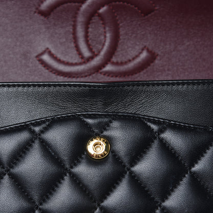 Chanel Lambskin Quilted Medium Double Flap Black 9 of 15