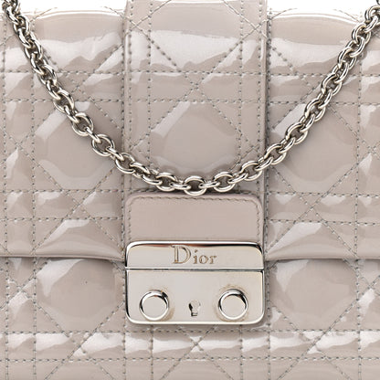 Christian Dior Patent Cannage New Lock Pouch Grey 8 of 11
