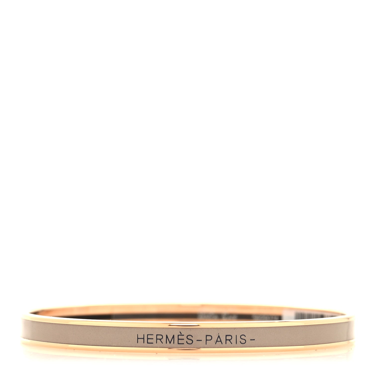 Hermes Enamel Printed Extra Narrow Uni Bracelet 70 Marron Glace 1 of 4