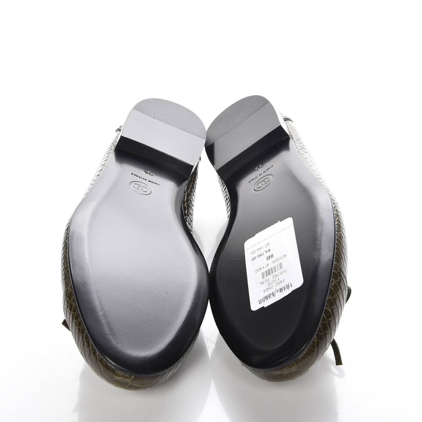 Alligator CC Cap Toe Ballerina Flats 39 Khaki