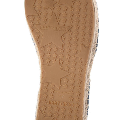 Jimmy Choo Denim Dreya D'Orsay Espadrilles 37 Blue 8 of 10