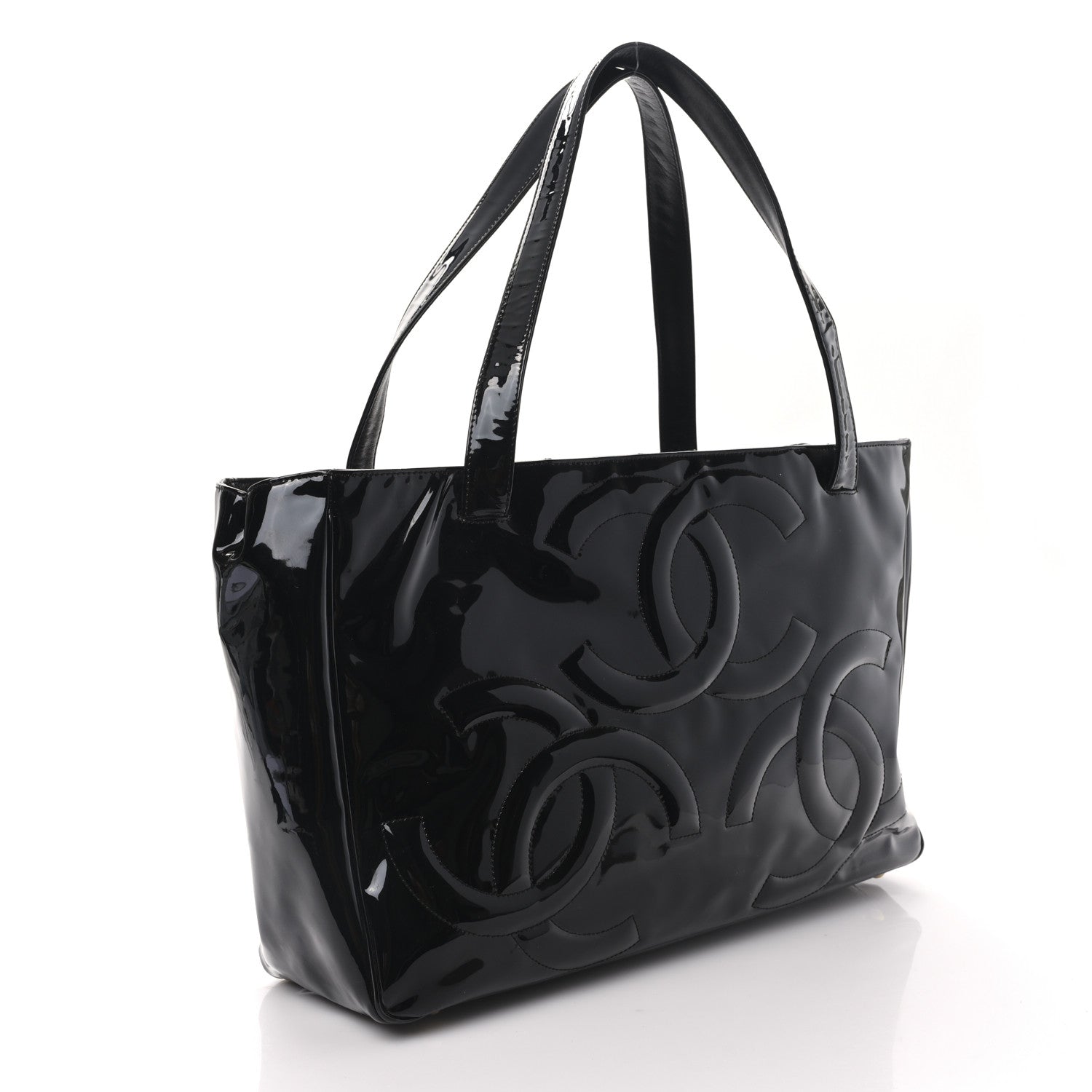 Chanel Patent CC Mini Tote Black 3 of 9