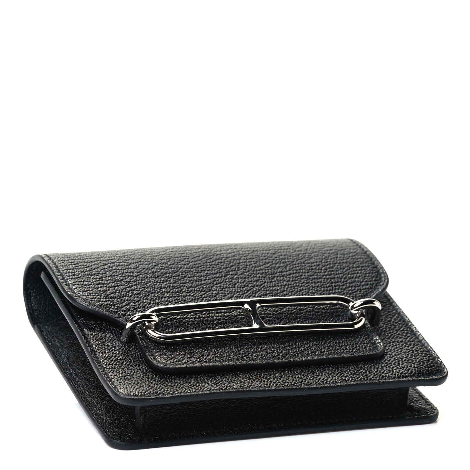 Hermes Chevre Mysore Roulis Slim Wallet Black 4 of 5