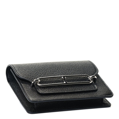 Hermes Chevre Mysore Roulis Slim Wallet Black 4 of 5