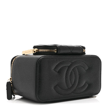 Chanel Caviar Quilted Top Handle Pocket Vanity Case Black 4 of 11