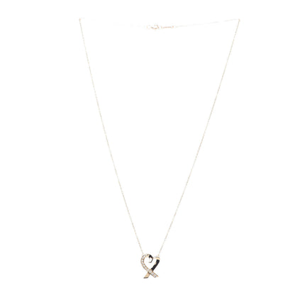 Tiffany 18K Yellow Gold Diamond Small Paloma Picasso Loving Heart Pendant Necklace 3 of 6