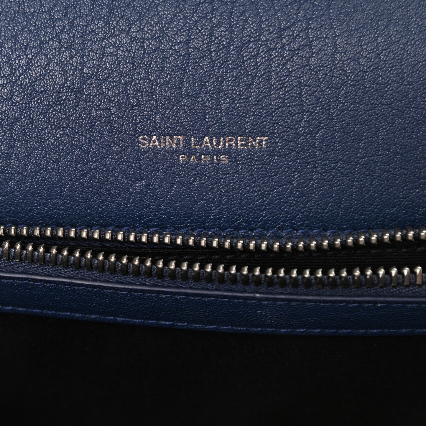 Sheepskin Matelasse Monogram Medium College Bag Navy