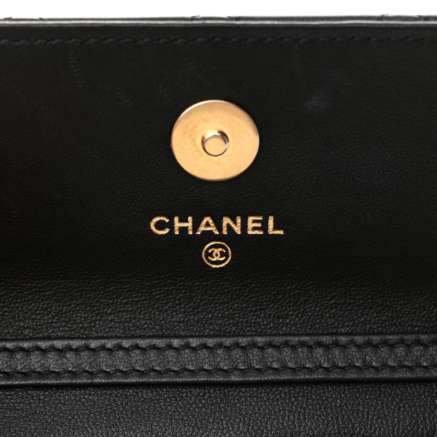 Chanel Lambskin Quilted Pearl Crush Clutch With Chain Black 6 of 15