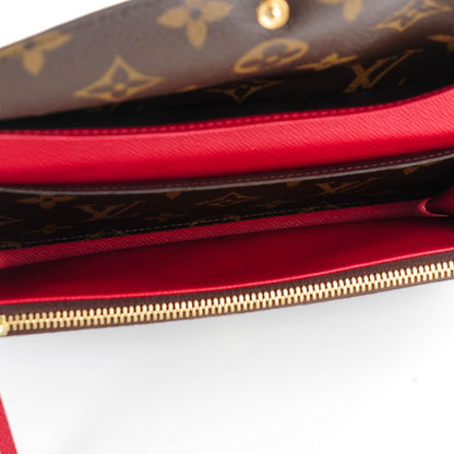 Louis Vuitton Monogram Emilie Wallet Red 5 of 8