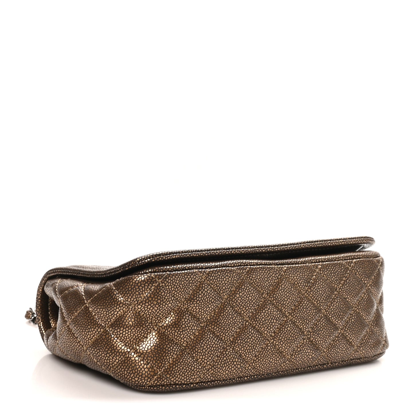 Metallic Caviar Medium Timeless CC Flap Bronze Bronze