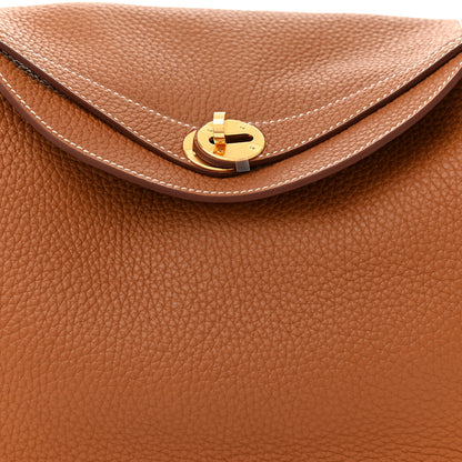 Hermes Taurillon Clemence Lindy 30 Gold 8 of 11