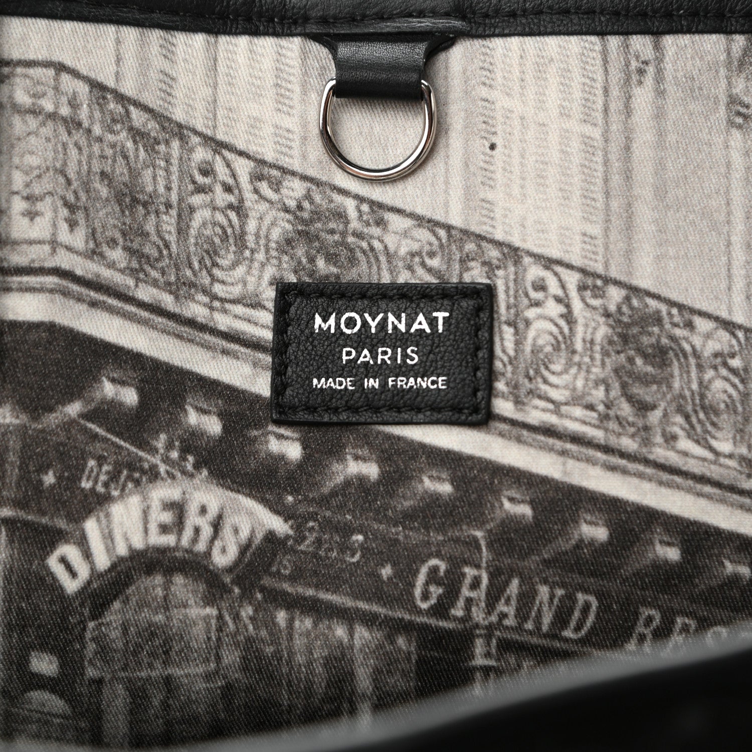 Moynat Calfskin Canvas 1920 M Monogram MM Tote Black Multicolor 6 of 9