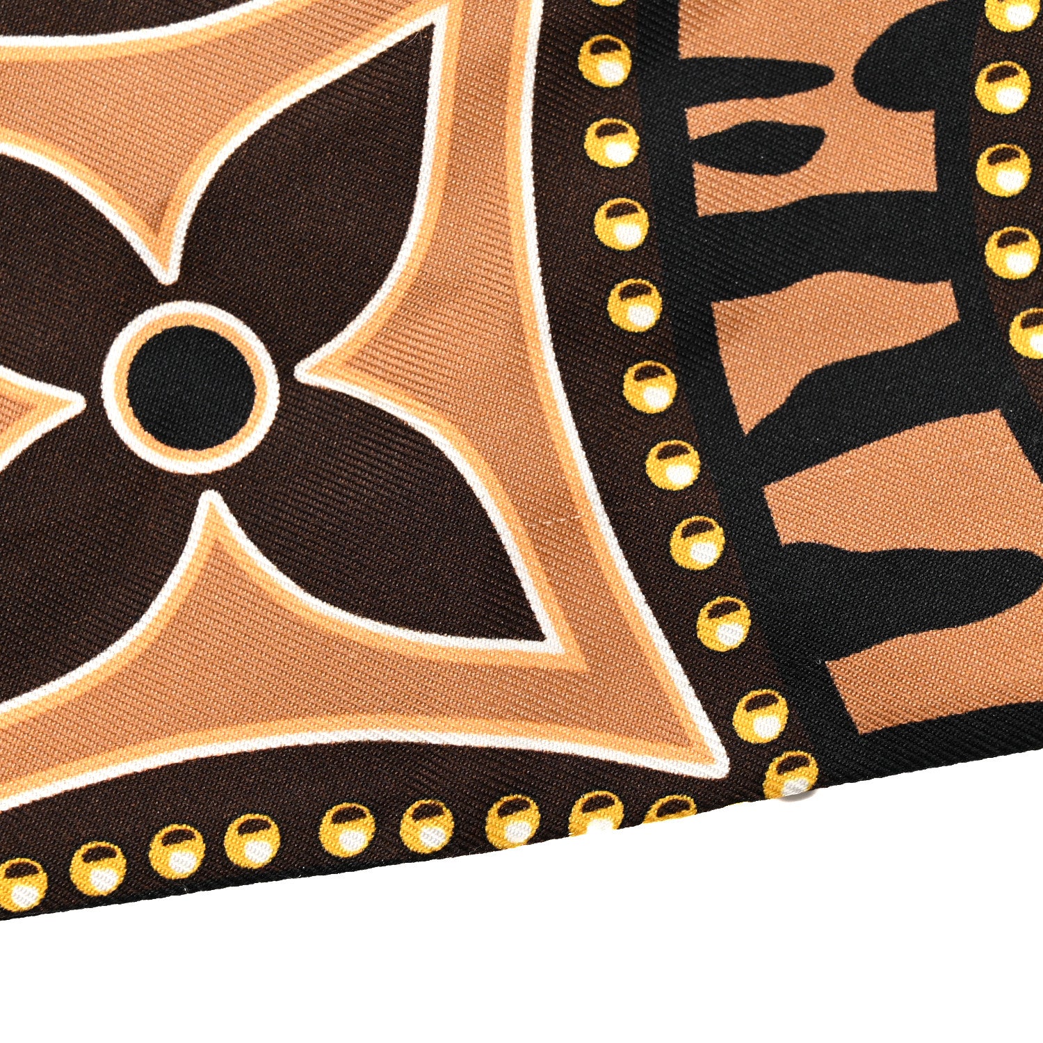 Louis Vuitton Silk Monogram LV World Bandeau Brown 4 of 4