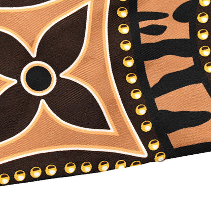 Louis Vuitton Silk Monogram LV World Bandeau Brown 4 of 4
