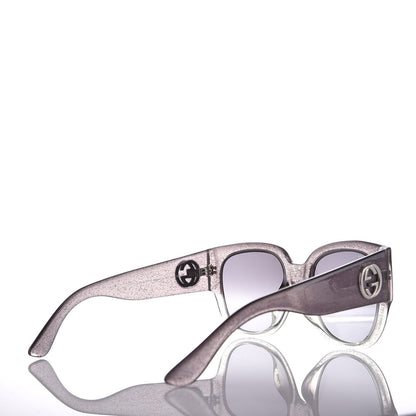 Gucci Glitter Square Optyl Sunglasses 3814/S Gray Silver 5 of 9