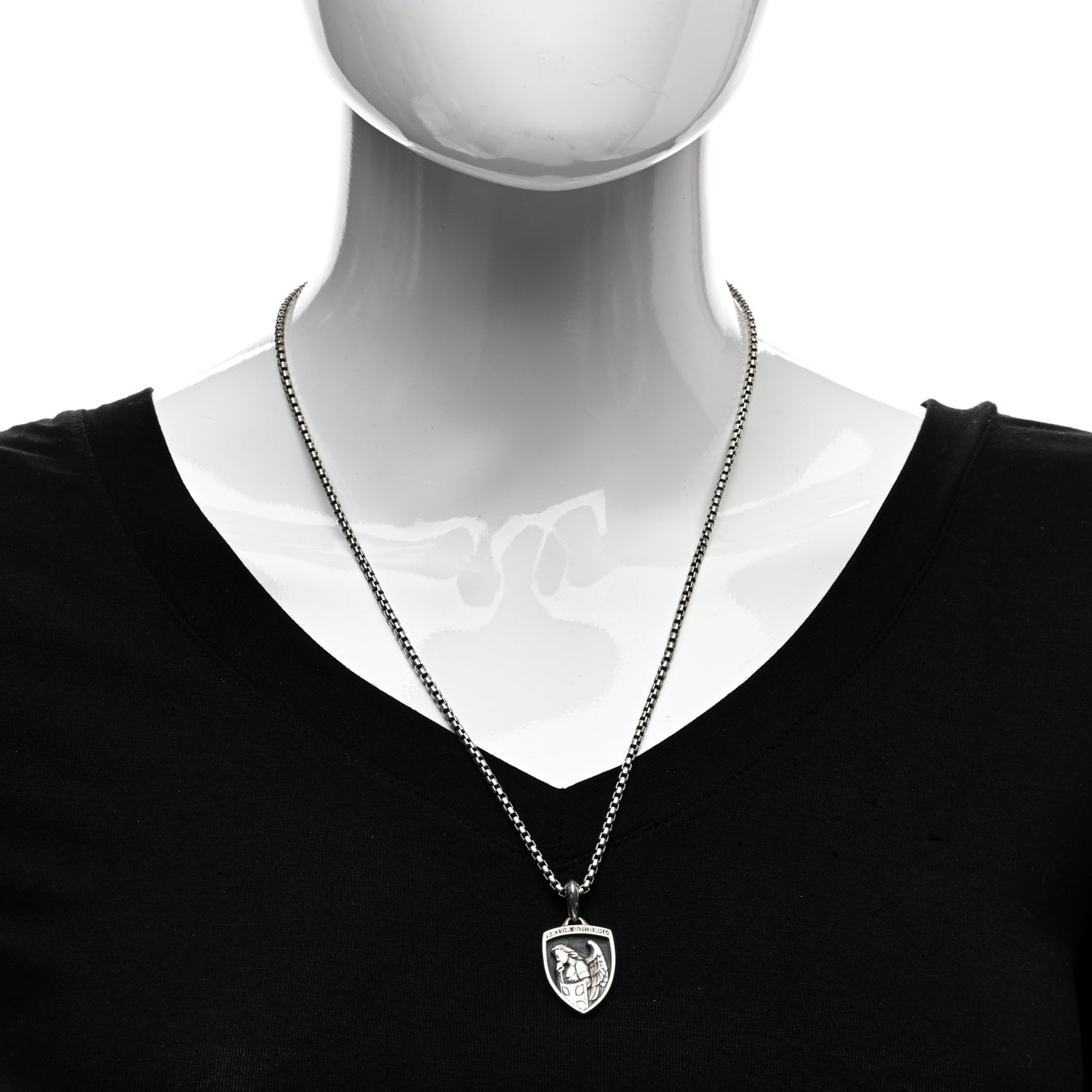 Sterling Silver St. Michael Amulet Pendant Necklace