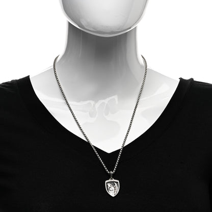 David Yurman Sterling Silver St. Michael Amulet Pendant Necklace 2 of 4