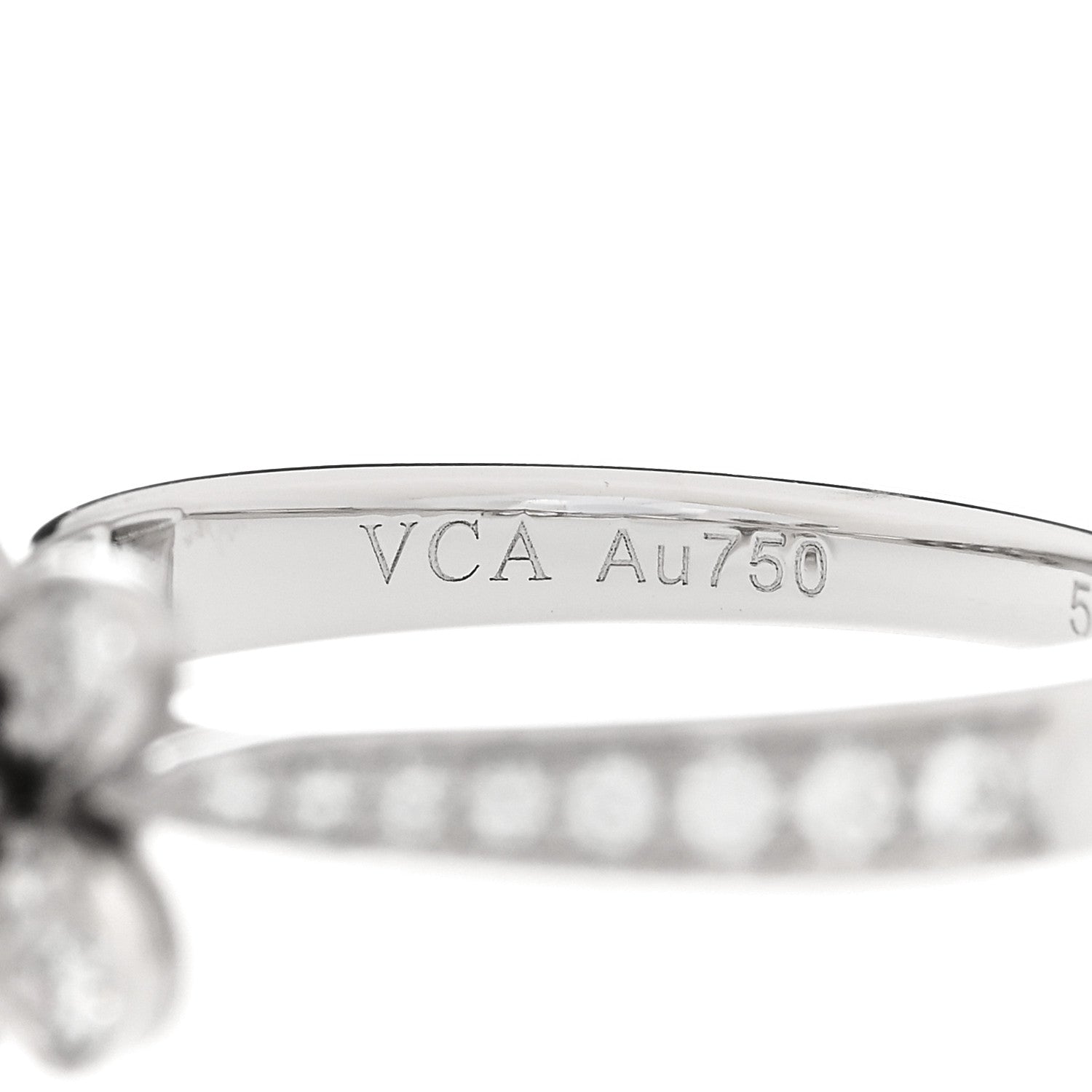 Van Cleef & Arpels 18K White Gold Diamond Socrate Ring 52 6 5 of 8