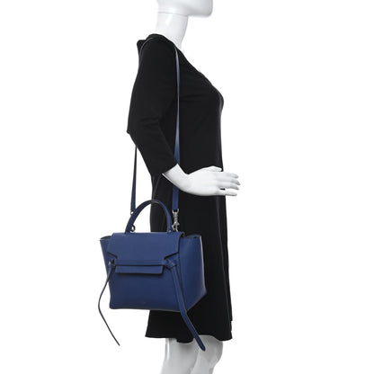 Celine Grained Calfskin Micro Belt Bag Indigo 2 of 13