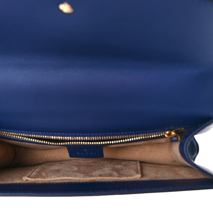 Gucci Vitello Fontanella Web Small Sylvie Shoulder Bag Blue Agata 4 of 9