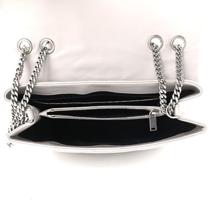 Saint Laurent Calfskin Y Quilted Monogram Medium Loulou Chain Satchel Granite 5 of 13