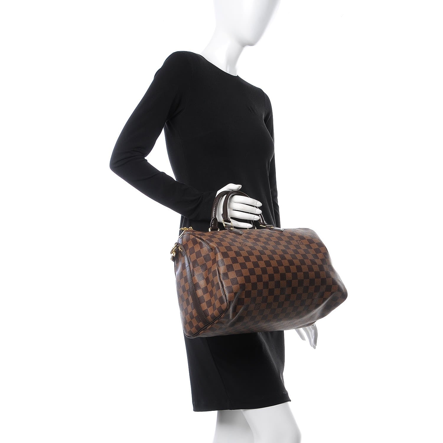 Louis Vuitton Damier Ebene Speedy Bandouliere 35 2 of 15