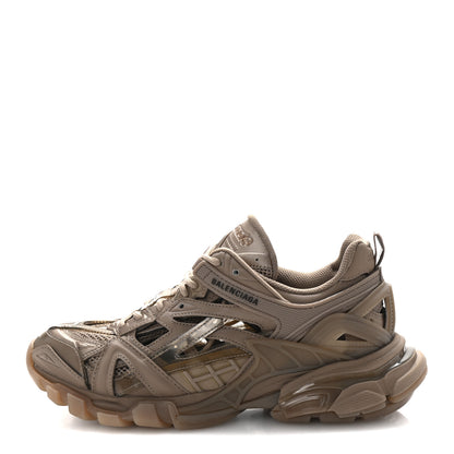 Balenciaga Rubber Mesh Monocolor Clear Sole Womens Track.2 Open Sneakers 39 Dark Beige 1 of 10