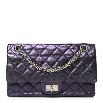 Chanel Metallic Aged Calfskin Quilted 2.55 Reissue 225 Flap Purple 1 of 10