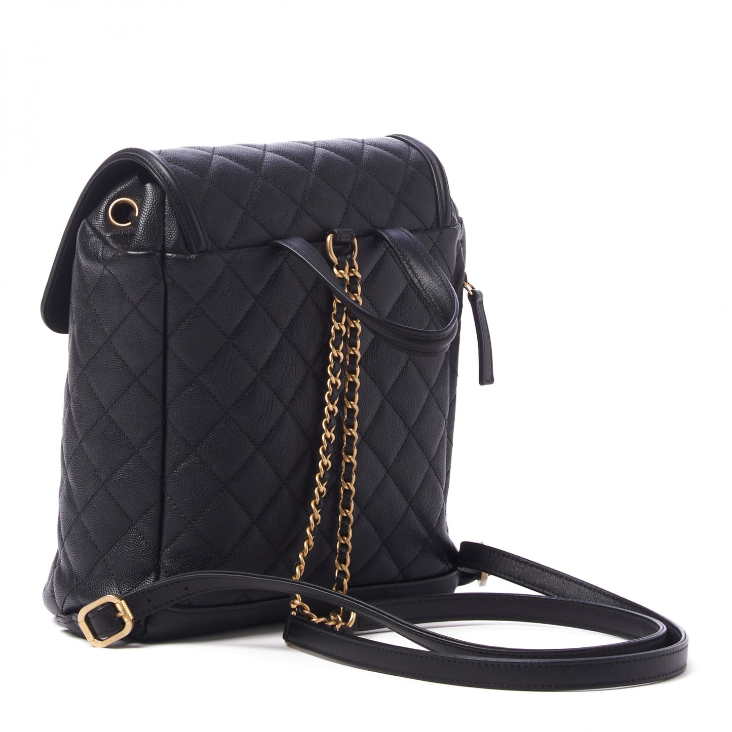 Caviar Quilted Filigree Backpack Black