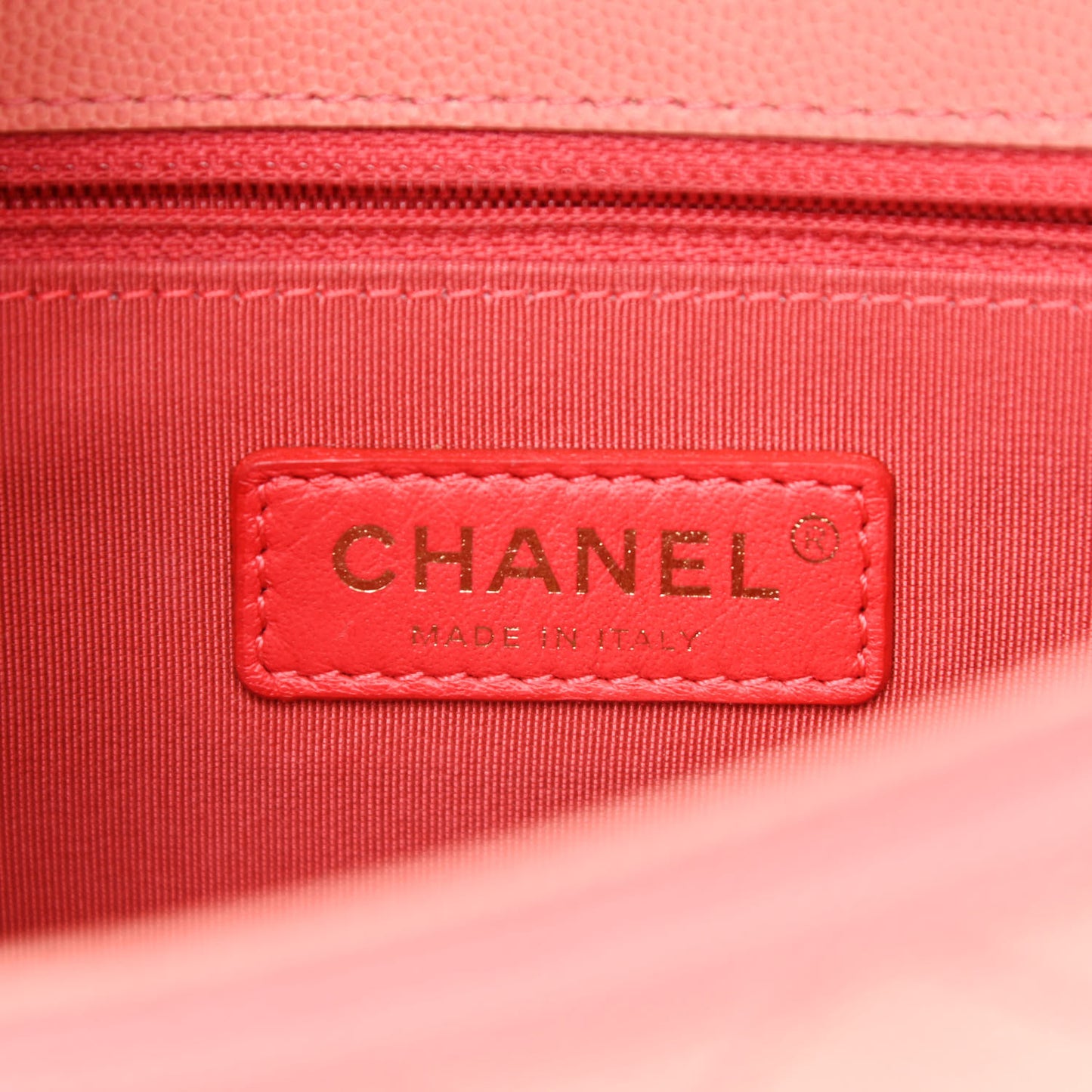 Caviar Quilted Small Sunset On The Sea Flap Coral
