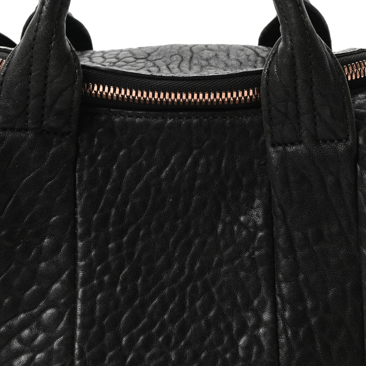 Pebbled Lambskin Rockie Black Rose Gold Hardware