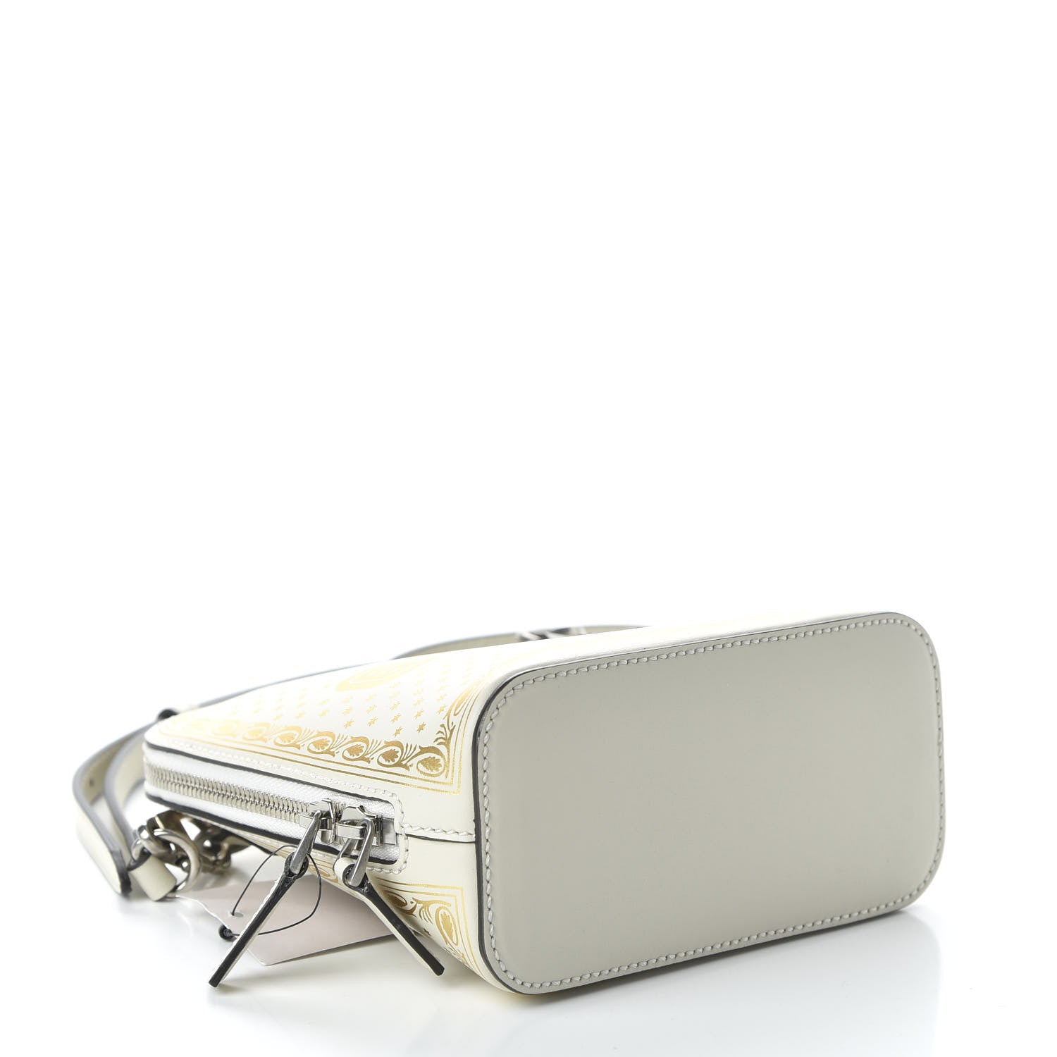 Gucci X SEGA Calfskin GUCCY Stars Mini Dome Shoulder Bag Mystic White Gold 4 of 10