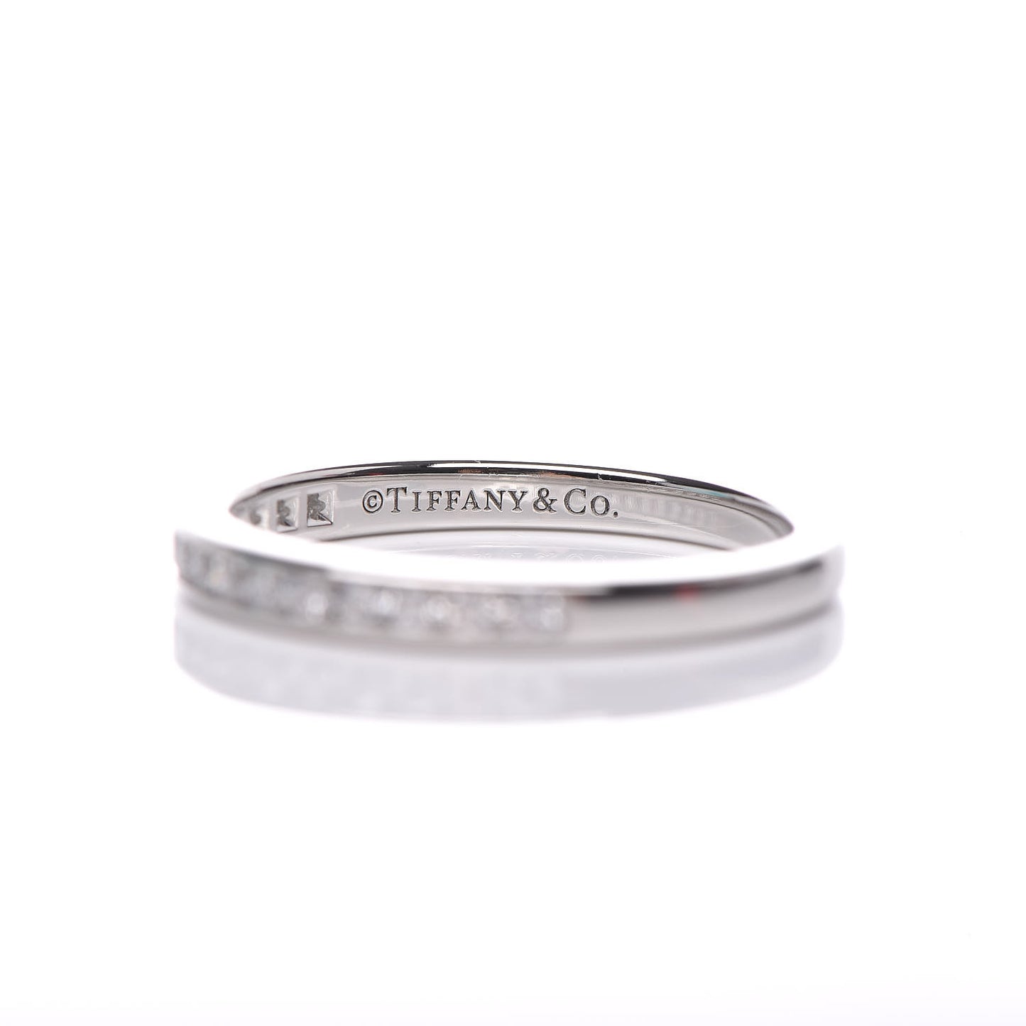 Platinum Diamond .17ctw Half Circle Wedding Band Ring 48 4.5