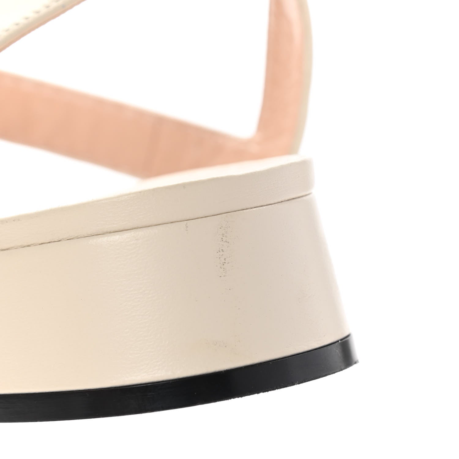 Gucci Nappa Charlotte Horsebit Block Heel 45mm Sandals 40 Mystic White 11 of 12
