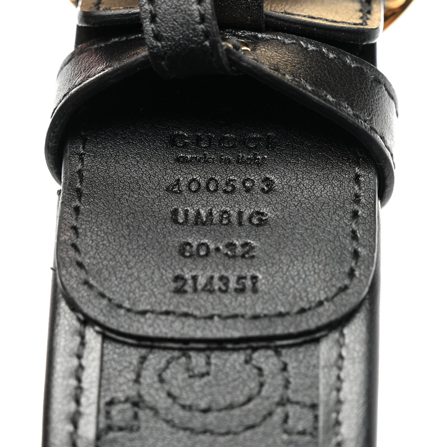 Gucci Calfskin GG Matelasse Marmont 40mm Belt 80 32 Black 3 of 5