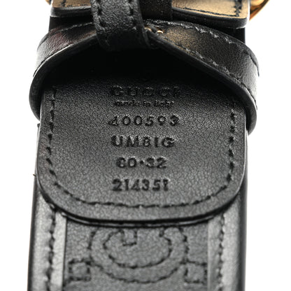 Gucci Calfskin GG Matelasse Marmont 40mm Belt 80 32 Black 3 of 5