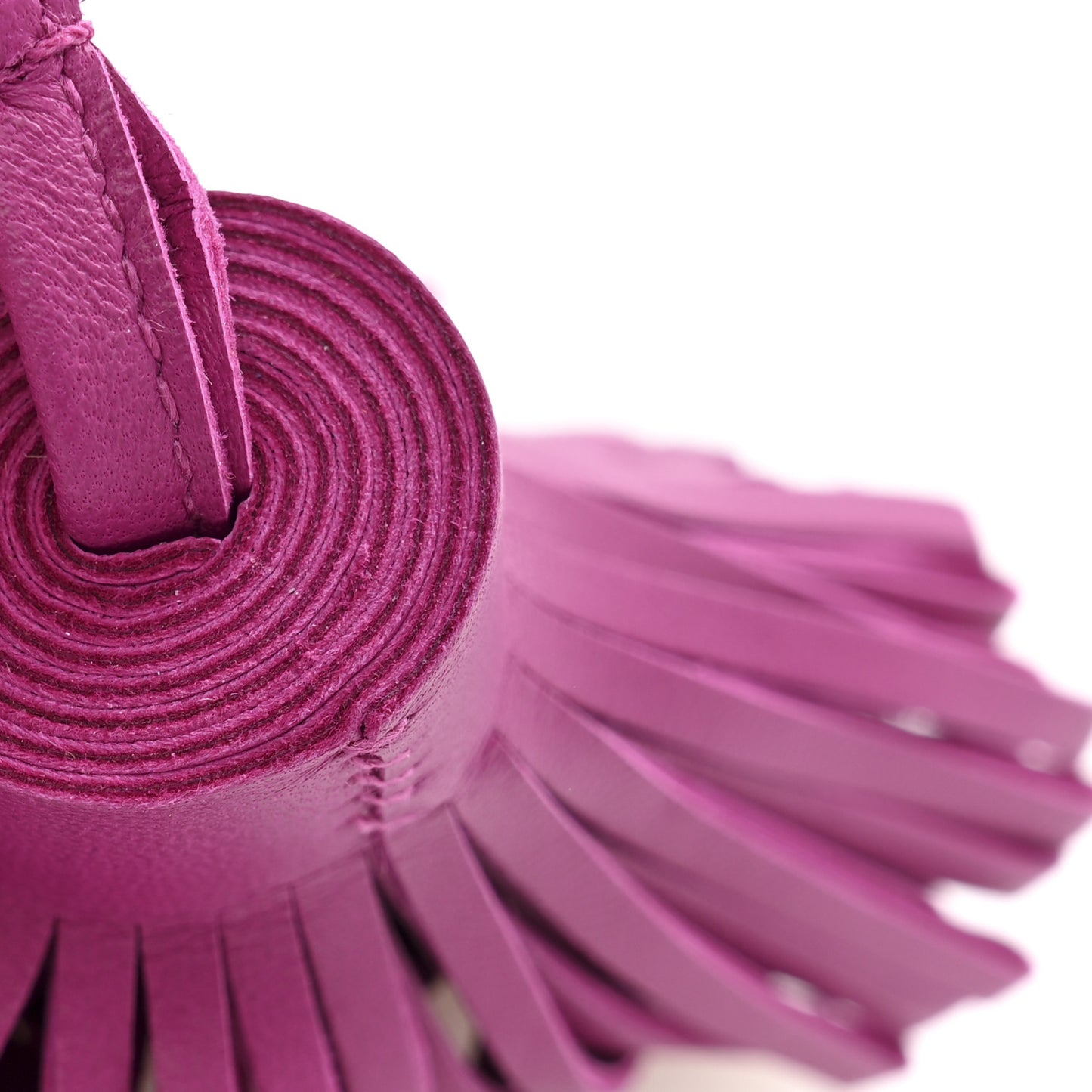 Lambskin Carmen Tassel Key Holder Rose Pourpre