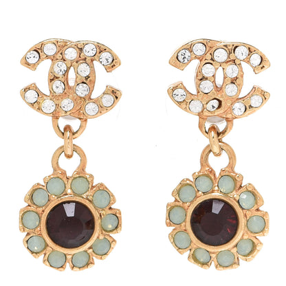 Chanel Crystal CC Drop Earrings 1 of 5