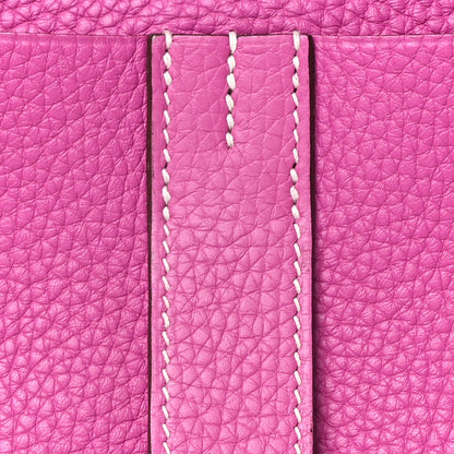 Hermes Taurillon Clemence Halzan 31 GM  Magnolia 8 of 10