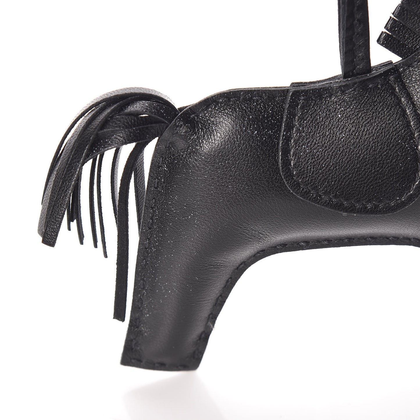 Milo Lambskin Grigri Rodeo Horse Bag Charm MM So Black