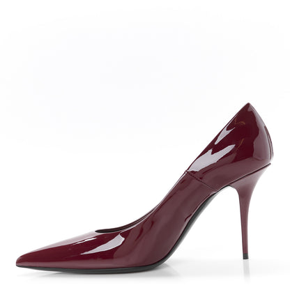 Saint Laurent Vernice Seta Soft Norma 90 Pumps 38 Grenat 1 of 10