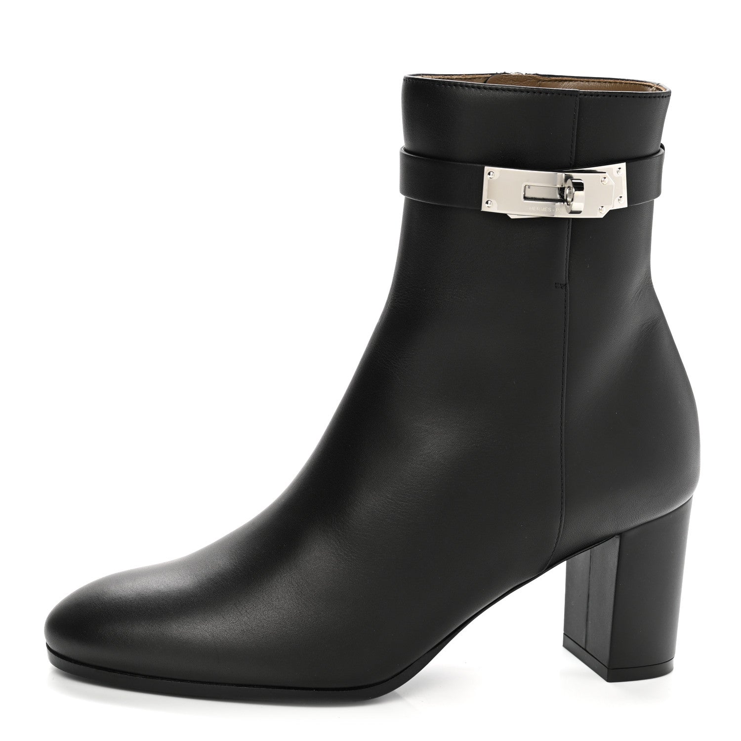 Hermes Calfskin Saint Germain Ankle Boots 37.5 Black 1 of 9