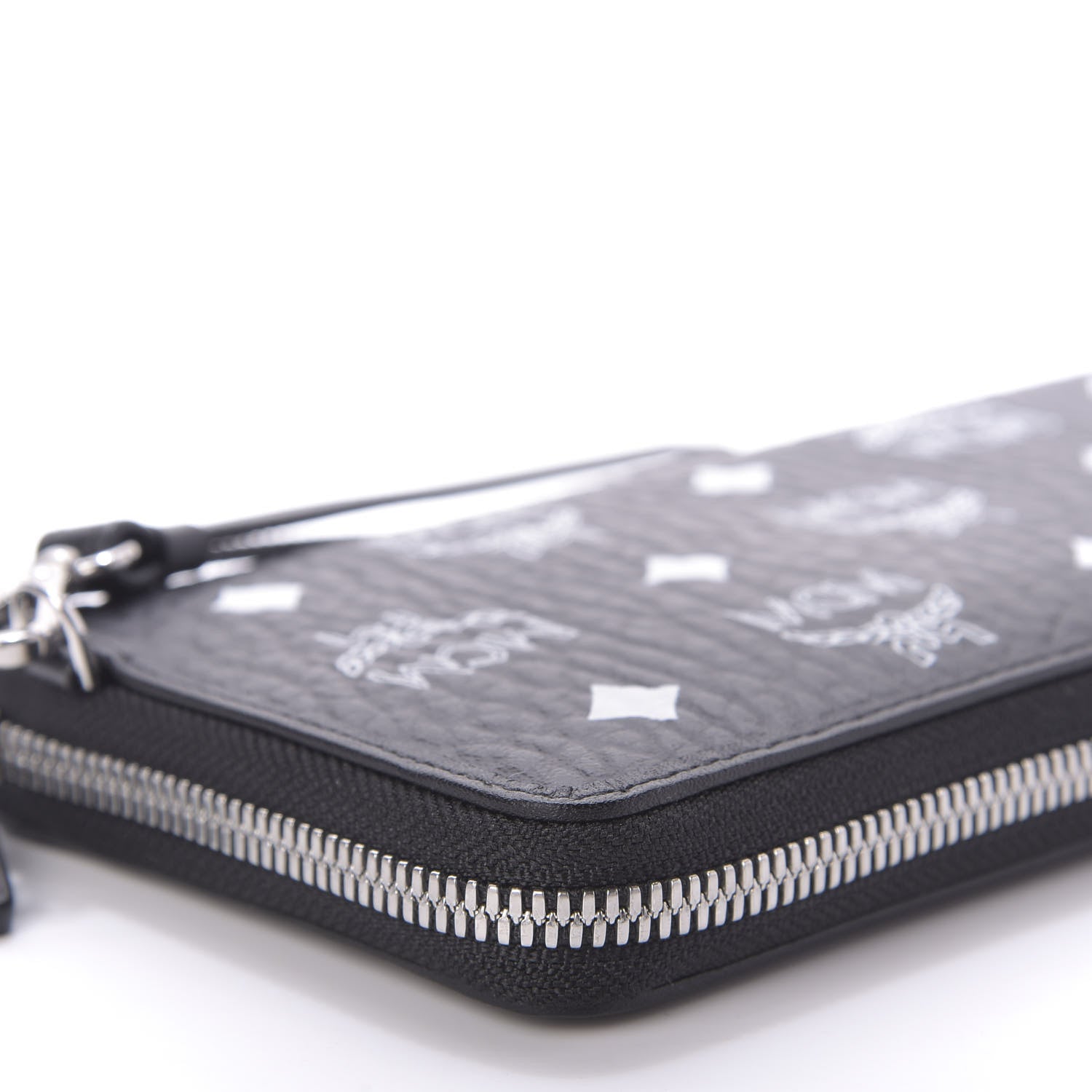 MCM Visetos Zip Around Wallet Black 6 of 9
