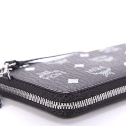 MCM Visetos Zip Around Wallet Black 6 of 9