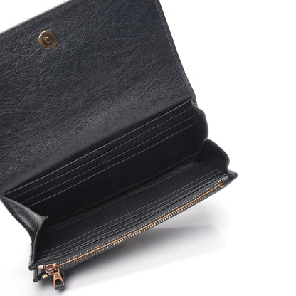 Balenciaga Agneau Giant 12 Rose Gold Hardware Money Wallet Anthracite 5 of 7