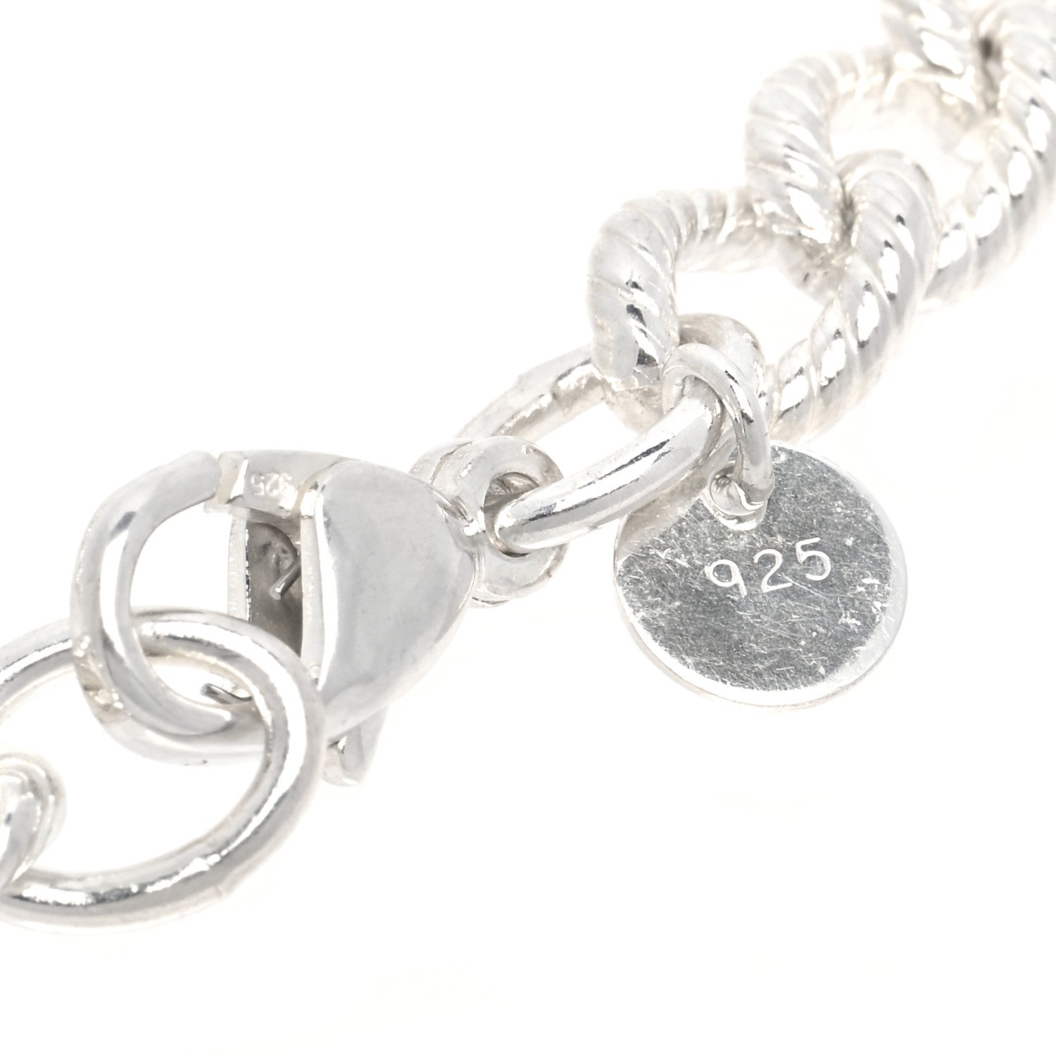 Tiffany Sterling Silver Twisted Oval Link Bracelet 4 of 4