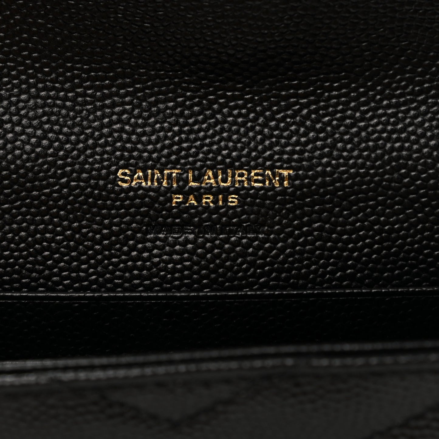 Grain De Poudre Matelasse Chevron Small Monogram Envelope Wallet Black